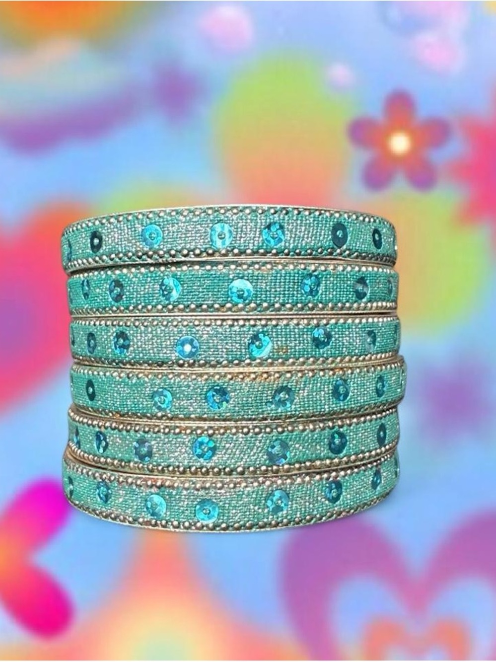 Turquoise Crystal-Accent Bangle Bracelet Set - Women Jewelry